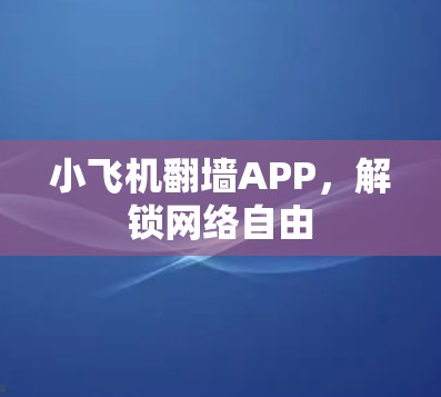 小飞机翻墙APP，解锁网络自由