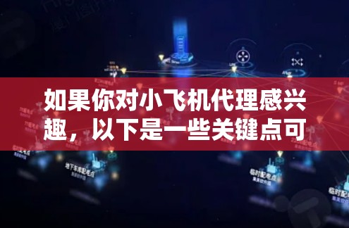 如果你对小飞机代理感兴趣，以下是一些关键点可以帮助你更好地理解和决定是否成为代理商