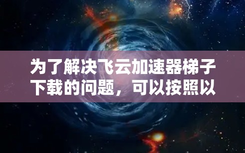 为了解决飞云加速器梯子下载的问题,可以按照以下步骤进行