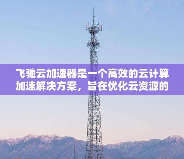 飞驰云加速器是一个高效的云计算加速解决方案,旨在优化云资源的性能和数据处理速度。以下是飞驰云加速器的使用教程,帮助您快速上手并充分利用其功能