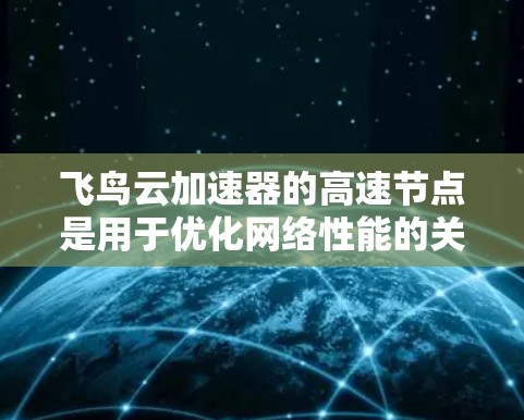 飞鸟云加速器的高速节点是用于优化网络性能的关键组件,旨在加速数据传输和访问速度。以下是对其功能、类型及其优势的详细分析