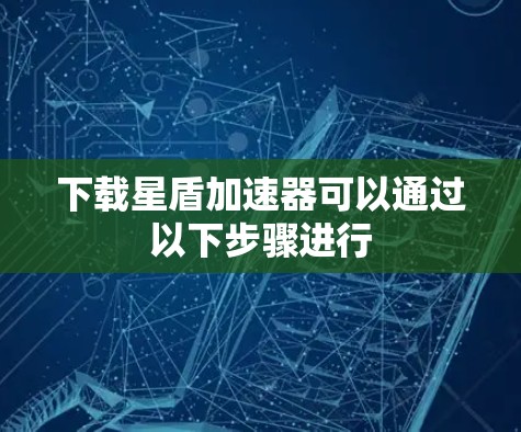 下载星盾加速器可以通过以下步骤进行