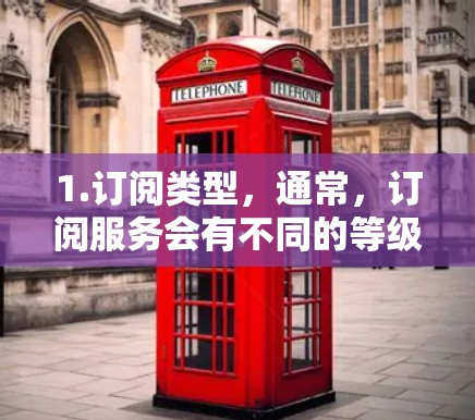 1.订阅类型,通常,订阅服务会有不同的等级,如免费、标准、专业等,每个等级可能有不同的功能或内容