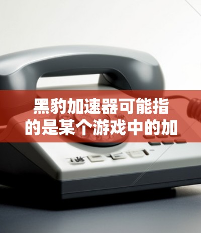 黑豹加速器可能指的是某个游戏中的加速器机制,具体指哪个游戏的黑豹加速器线路需要更多信息来准确回答。以下是一些可能的解释和建议