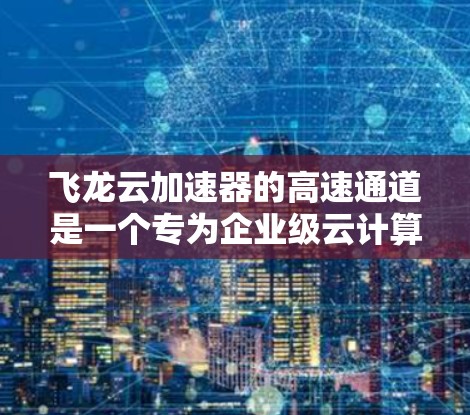 飞龙云加速器的高速通道是一个专为企业级云计算环境设计的优化数据传输解决方案,旨在提升数据处理和应用执行效率。以下是对其的详细分析
