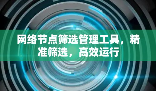 网络节点筛选管理工具,精准筛选,高效运行