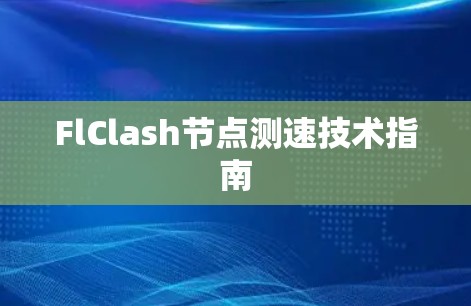 FlClash节点测速技术指南 FlClash节点测速技术指南