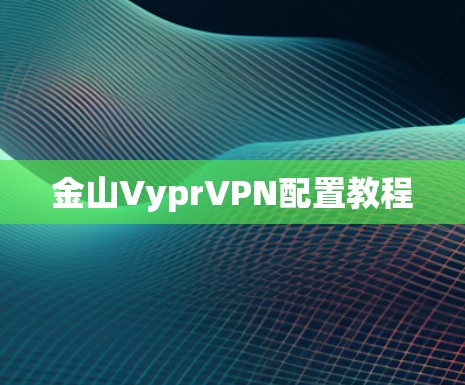 金山VyprVPN配置教程