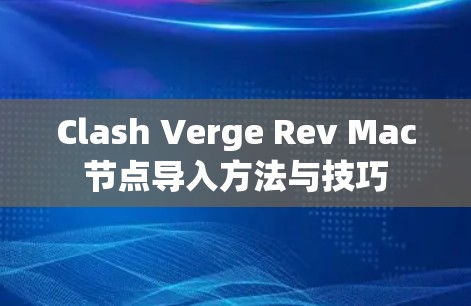 Clash Verge Rev Mac节点导入方法与技巧