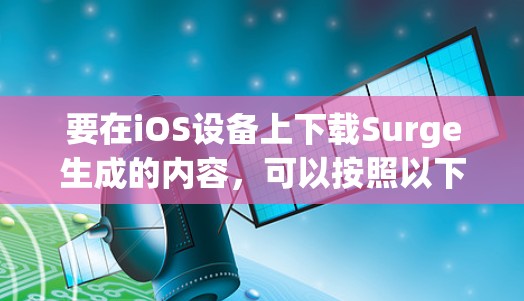 要在iOS设备上下载Surge生成的内容，可以按照以下步骤进行
