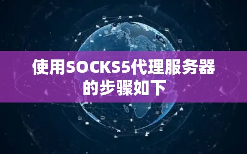 使用SOCKS5代理服务器的步骤如下