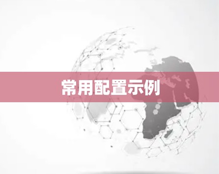 常用配置示例