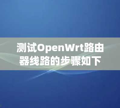 测试OpenWrt路由器线路的步骤如下