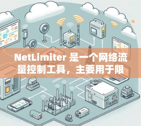 NetLimiter 是一个网络流量控制工具，主要用于限制或监控网络流量，确保网络带宽的合理使用。它通常可以通过软件安装在设备上，或者作为硬件设备插入网络中，监控和管理数据流量