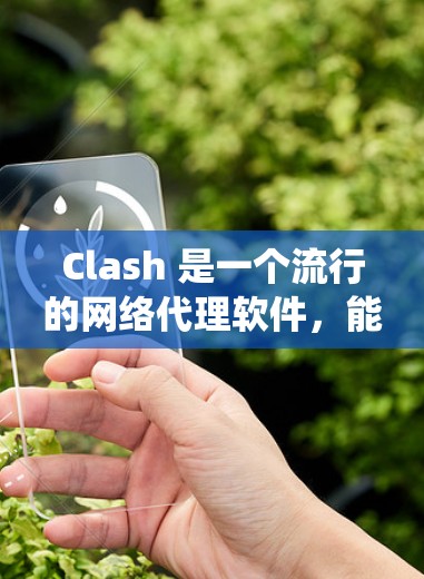 Clash 是一个流行的网络代理软件,能够绕过网络封锁,访问被限制的网站。以下是 Clash 客户端的配置方法 Clash 是一个流行的网络代理软件,能够绕过网络封锁,访问被限制的网站。以下是 Clash 客户端的配置方法