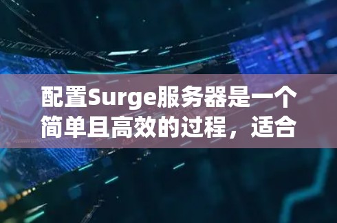 配置Surge服务器是一个简单且高效的过程,适合前端开发者的需求。以下是详细的步骤指南