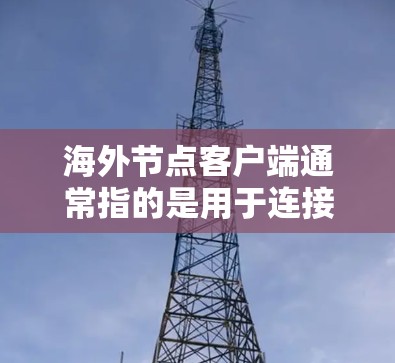 海外节点客户端通常指的是用于连接到海外服务器或网络的客户端程序。这些客户端可以帮助用户通过互联网访问远距离的服务器或服务,常见于VPN(虚拟专用网络)或CDN(内容分发网络)等场景