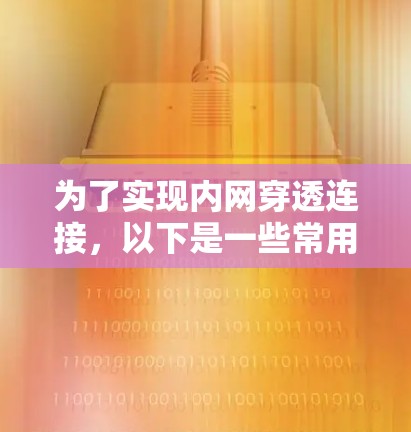 为了实现内网穿透连接，以下是一些常用的工具和方法，分点列出