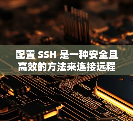 配置 SSH 是一种安全且高效的方法来连接远程服务器。以下是分步骤的教程,帮助您顺利完成 SSH 配置 配置 SSH 是一种安全且高效的方法来连接远程服务器。以下是分步骤的教程,帮助您顺利完成 SSH 配置