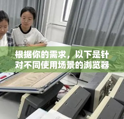 根据你的需求，以下是针对不同使用场景的浏览器代理插件推荐