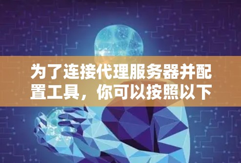 为了连接代理服务器并配置工具,你可以按照以下步骤操作