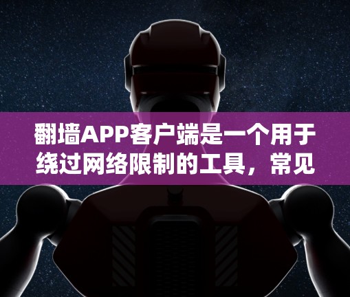 翻墙APP客户端是一个用于绕过网络限制的工具,常见于访问被地区锁定的网站。以下是关于翻墙APP客户端的详细指南 翻墙APP客户端是一个用于绕过网络限制的工具,常见于访问被地区锁定的网站。以下是关于翻墙APP客户端的详细指南